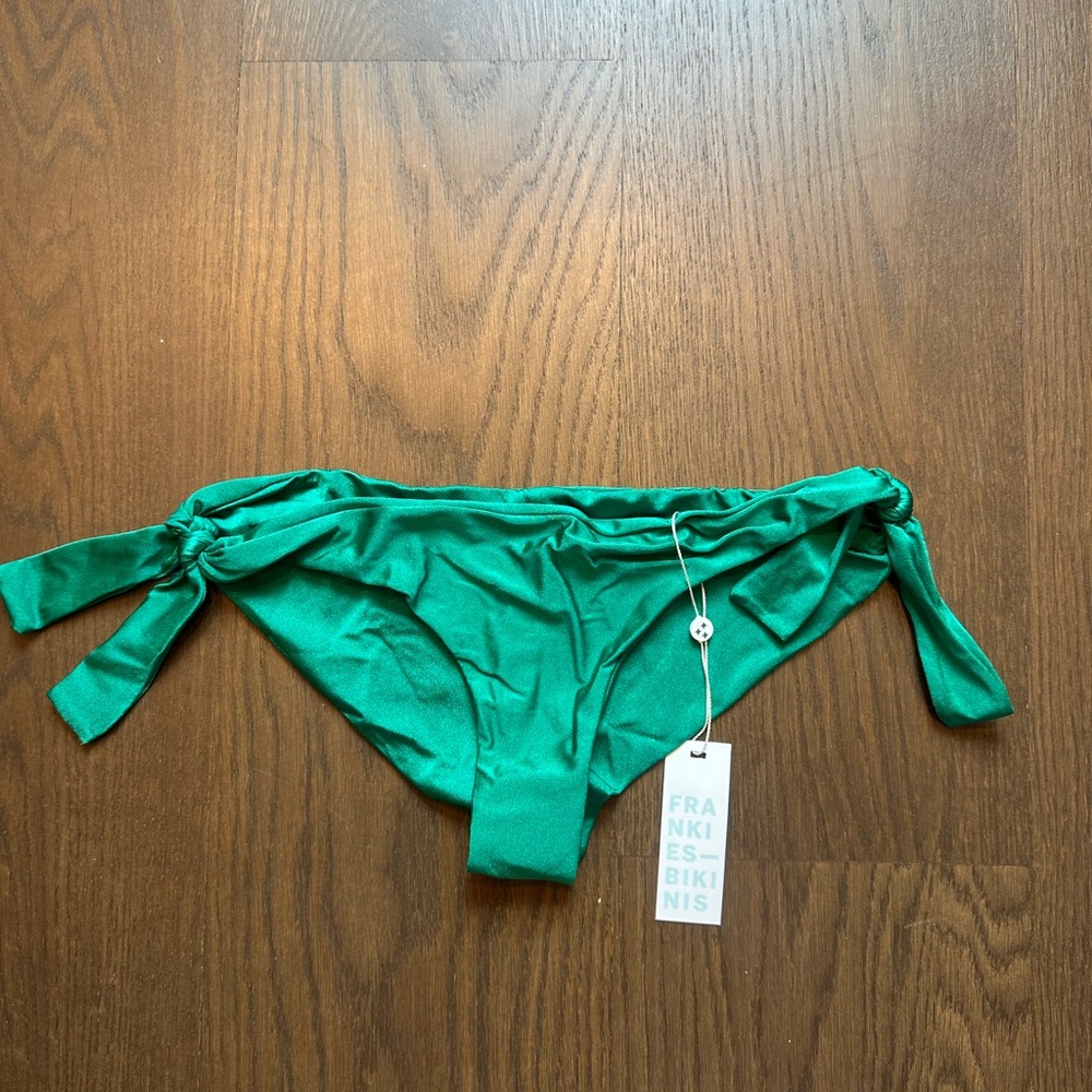 Frankies Bikinis Green Side-Tie Bikini Bottom